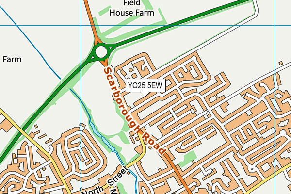 YO25 5EW map - OS VectorMap District (Ordnance Survey)