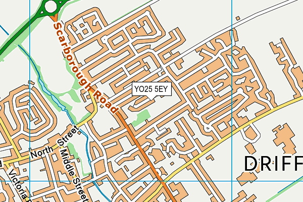 YO25 5EY map - OS VectorMap District (Ordnance Survey)