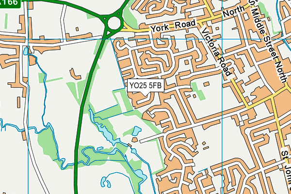 YO25 5FB map - OS VectorMap District (Ordnance Survey)