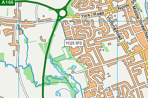 YO25 5FD map - OS VectorMap District (Ordnance Survey)