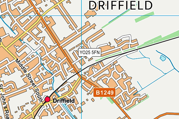 YO25 5FN map - OS VectorMap District (Ordnance Survey)