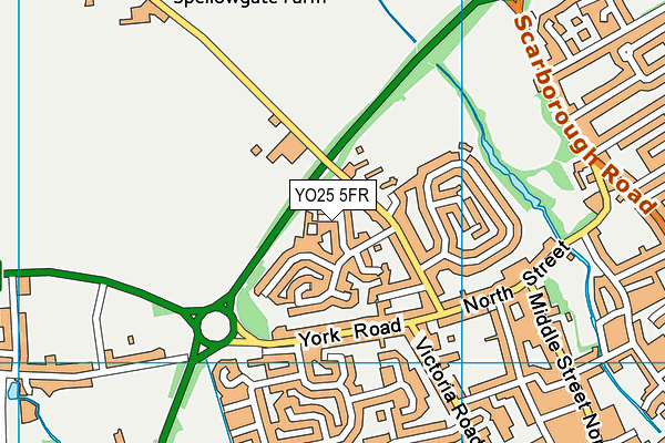 YO25 5FR map - OS VectorMap District (Ordnance Survey)