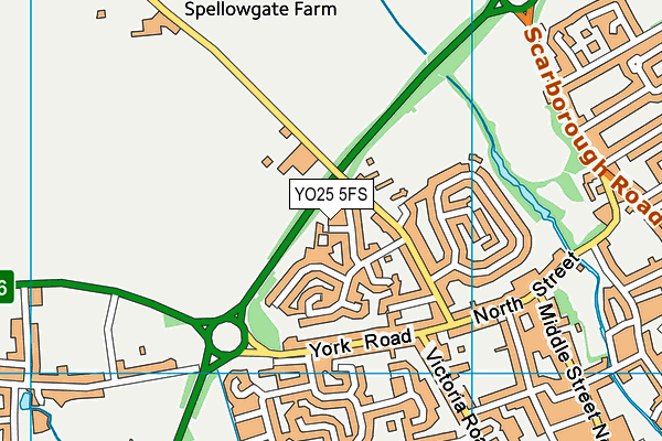 YO25 5FS map - OS VectorMap District (Ordnance Survey)