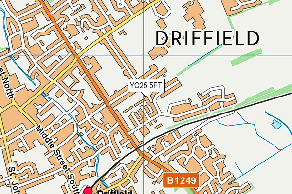 YO25 5FT map - OS VectorMap District (Ordnance Survey)