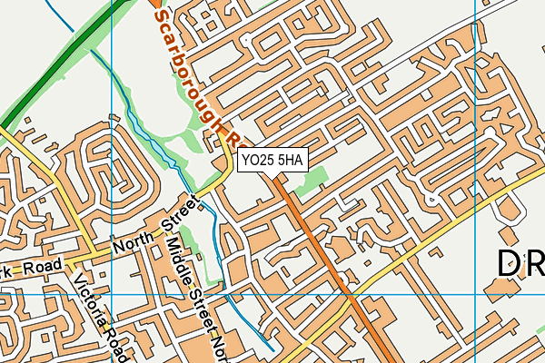 YO25 5HA map - OS VectorMap District (Ordnance Survey)