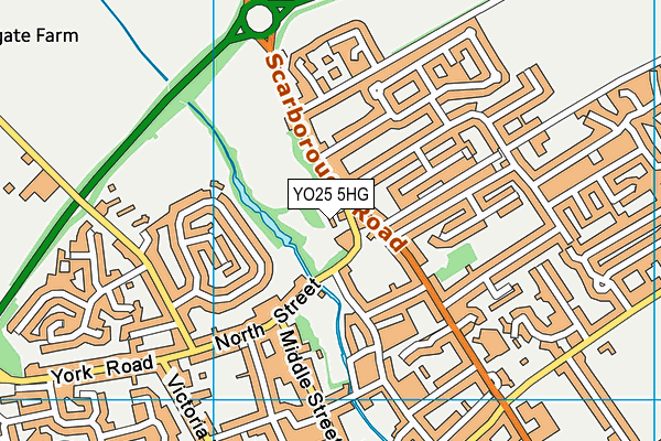 YO25 5HG map - OS VectorMap District (Ordnance Survey)