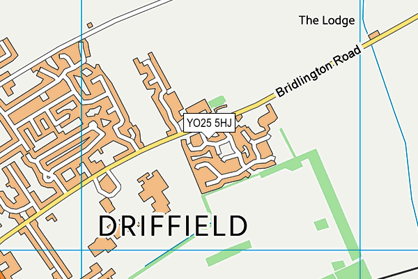 YO25 5HJ map - OS VectorMap District (Ordnance Survey)