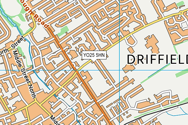 Driffield Junior School map (YO25 5HN) - OS VectorMap District (Ordnance Survey)