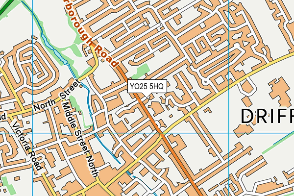 YO25 5HQ map - OS VectorMap District (Ordnance Survey)
