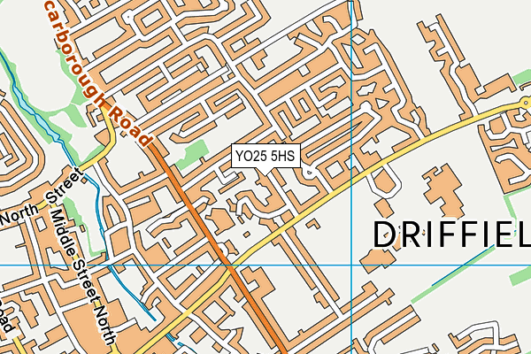 YO25 5HS map - OS VectorMap District (Ordnance Survey)