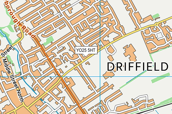 YO25 5HT map - OS VectorMap District (Ordnance Survey)