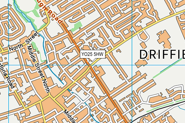 YO25 5HW map - OS VectorMap District (Ordnance Survey)