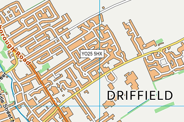 YO25 5HX map - OS VectorMap District (Ordnance Survey)