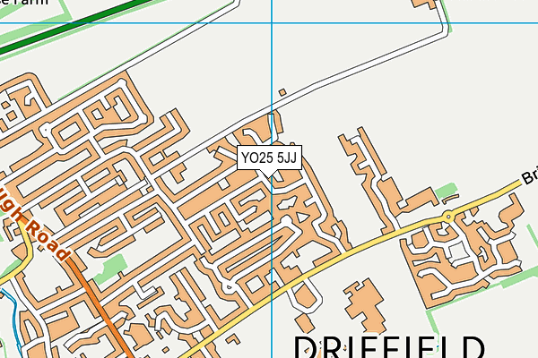 YO25 5JJ map - OS VectorMap District (Ordnance Survey)