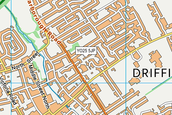 YO25 5JP map - OS VectorMap District (Ordnance Survey)