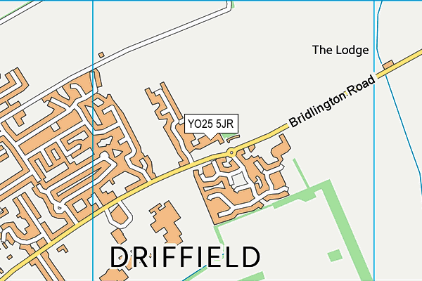 YO25 5JR map - OS VectorMap District (Ordnance Survey)