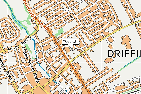 YO25 5JT map - OS VectorMap District (Ordnance Survey)