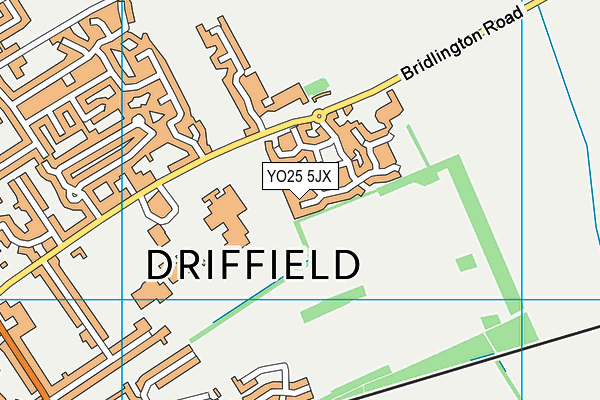 YO25 5JX map - OS VectorMap District (Ordnance Survey)