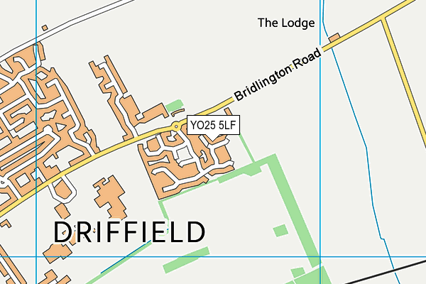 YO25 5LF map - OS VectorMap District (Ordnance Survey)