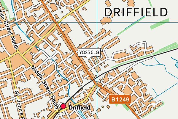 YO25 5LG map - OS VectorMap District (Ordnance Survey)