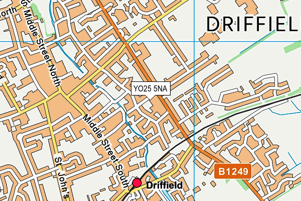 YO25 5NA map - OS VectorMap District (Ordnance Survey)