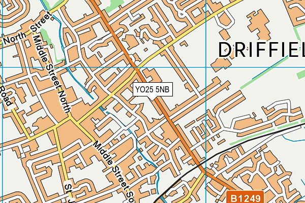 YO25 5NB map - OS VectorMap District (Ordnance Survey)