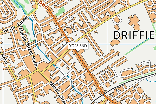 YO25 5ND map - OS VectorMap District (Ordnance Survey)