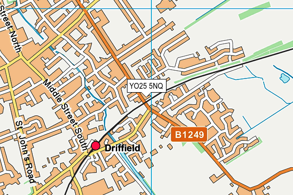 YO25 5NQ map - OS VectorMap District (Ordnance Survey)