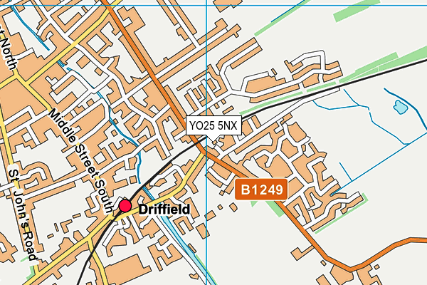 YO25 5NX map - OS VectorMap District (Ordnance Survey)