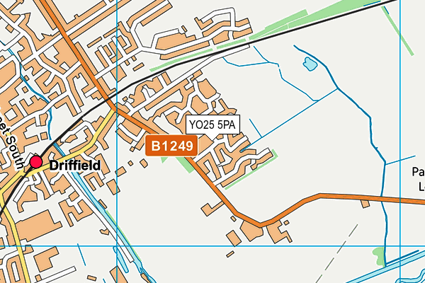 YO25 5PA map - OS VectorMap District (Ordnance Survey)
