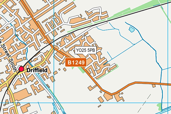 YO25 5PB map - OS VectorMap District (Ordnance Survey)