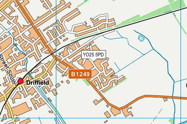 YO25 5PD map - OS VectorMap District (Ordnance Survey)