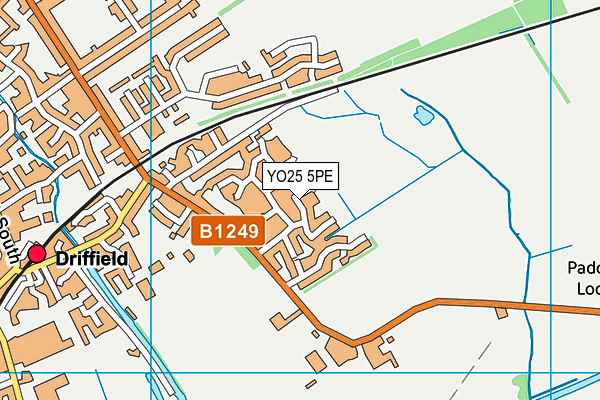 YO25 5PE map - OS VectorMap District (Ordnance Survey)