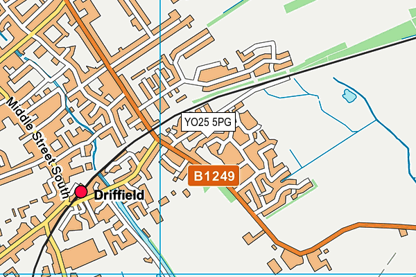 YO25 5PG map - OS VectorMap District (Ordnance Survey)