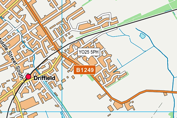 YO25 5PH map - OS VectorMap District (Ordnance Survey)
