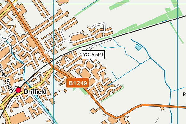 YO25 5PJ map - OS VectorMap District (Ordnance Survey)