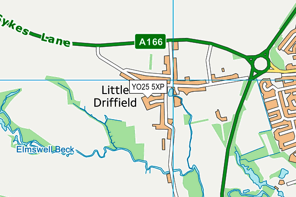 YO25 5XP map - OS VectorMap District (Ordnance Survey)