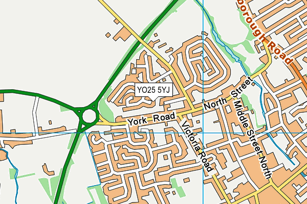 YO25 5YJ map - OS VectorMap District (Ordnance Survey)