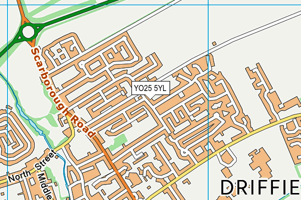 YO25 5YL map - OS VectorMap District (Ordnance Survey)