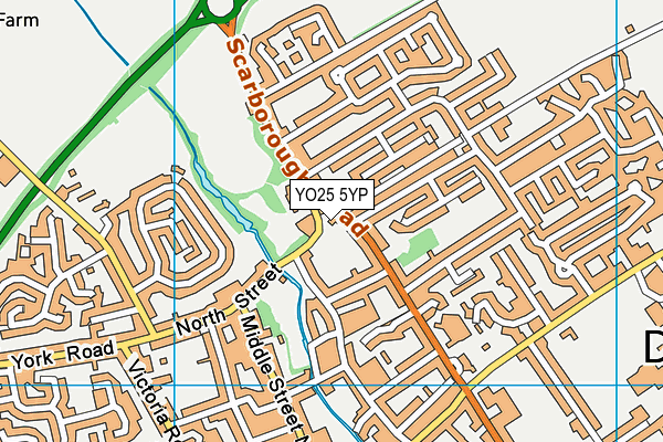 YO25 5YP map - OS VectorMap District (Ordnance Survey)