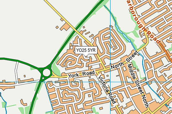 YO25 5YR map - OS VectorMap District (Ordnance Survey)