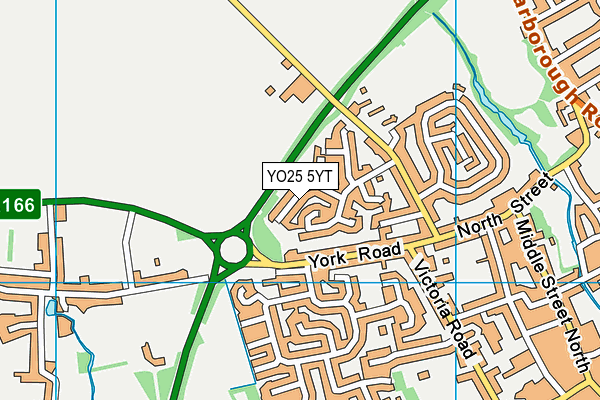 YO25 5YT map - OS VectorMap District (Ordnance Survey)