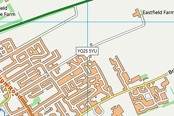 YO25 5YU map - OS VectorMap District (Ordnance Survey)