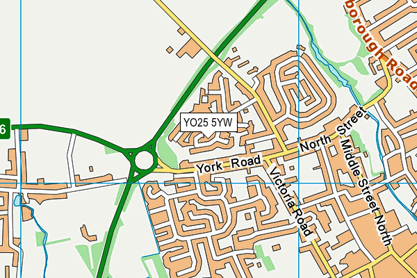 YO25 5YW map - OS VectorMap District (Ordnance Survey)
