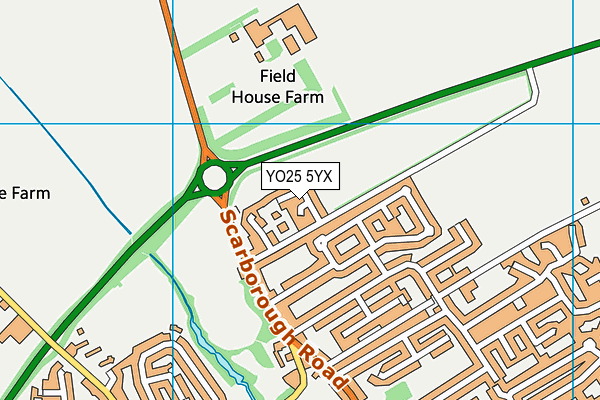 YO25 5YX map - OS VectorMap District (Ordnance Survey)