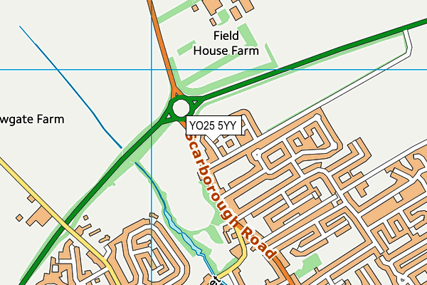 YO25 5YY map - OS VectorMap District (Ordnance Survey)