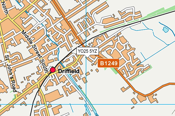 YO25 5YZ map - OS VectorMap District (Ordnance Survey)
