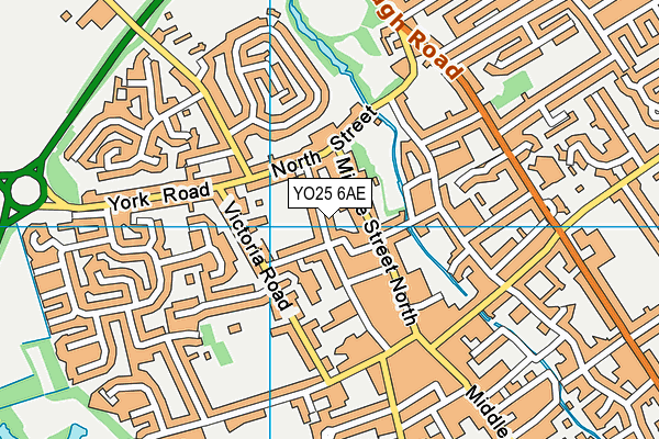 YO25 6AE map - OS VectorMap District (Ordnance Survey)