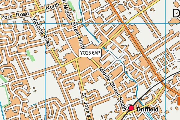 YO25 6AP map - OS VectorMap District (Ordnance Survey)