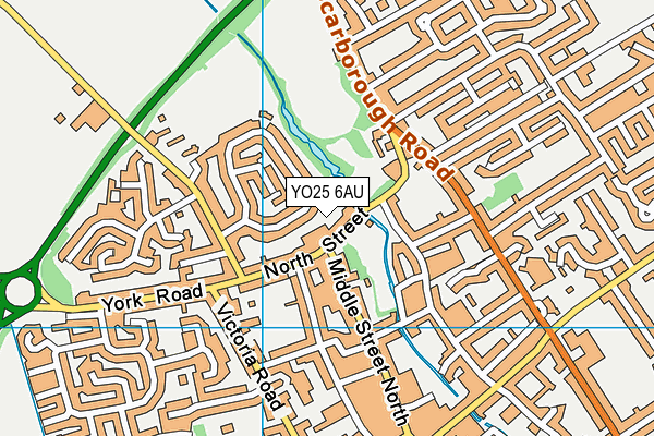 YO25 6AU map - OS VectorMap District (Ordnance Survey)